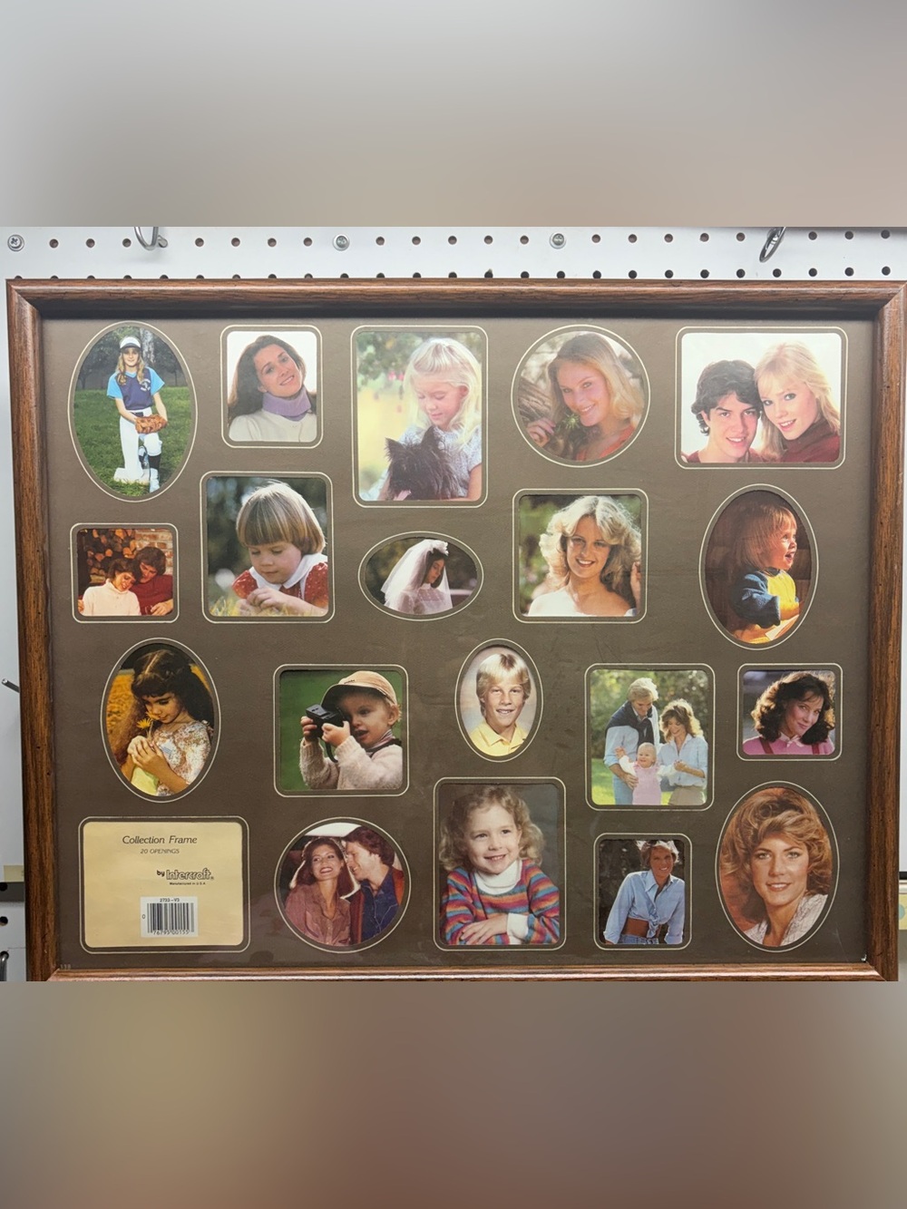 Vintage 80’s Intercraft 20 opening photo collection Wood Frame  nostalgia 17x21
